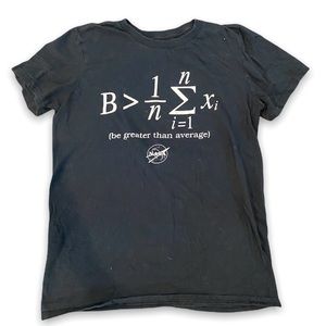 Be greater than average NASA black tshirt very soft